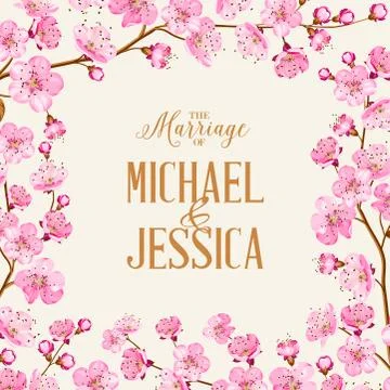 Flower invitation Stock Illustration