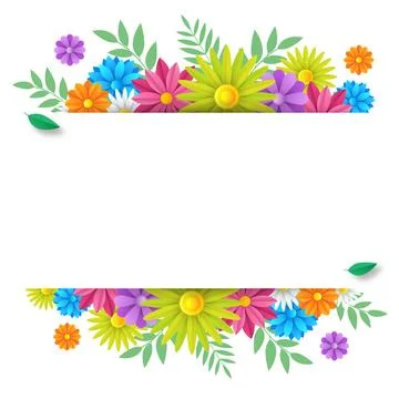 Flower isolated banner Stock Illustration