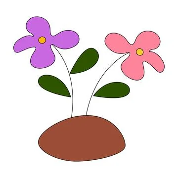 A flower isolated on a white background Stock Illustration