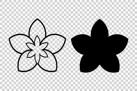 Flower Jasmine art isolated vector illustration Stock Illustration