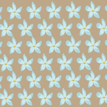 Flower jasmine ornament seamless pattern Stock Illustration