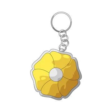 Flower keychain illustration Stock Illustration