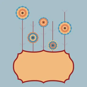 Flower label Stock Illustration