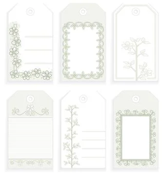Flower Labels Stock Illustration