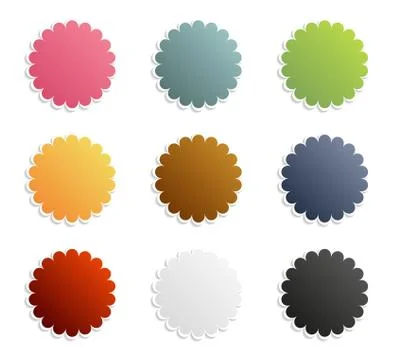 Flower labels set Stock Illustration