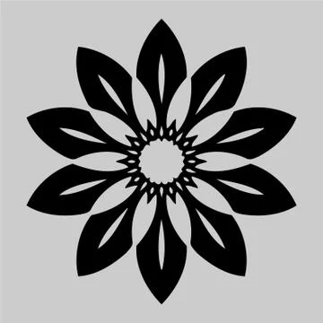 Flower Laser cutting vector panel. Stock Illustration