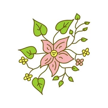 Flower Leaf Design Illustration Template Vector Stock-Illustration