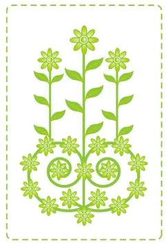 Flower leaf green vector Stock Illustration