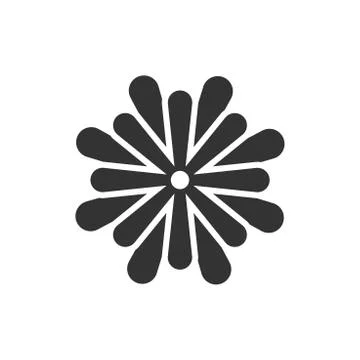 Flower leaf icon in flat style. Magnolia, dahlia vector illustration on white Illustrazione stock