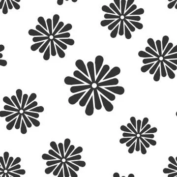 Flower leaf icon seamless pattern background. Magnolia, dahlia vector illustr Illustrazione stock