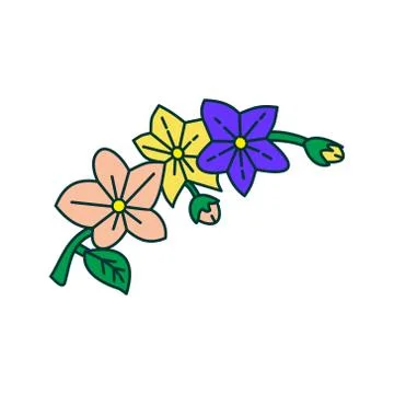 Flower Leaf Illustration Design Template Vector Stock-Illustration