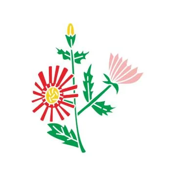 Flower Leaf Illustration Design Template Vector Illustration