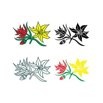 Flower Leaf Illustration Design Template Vector Illustration