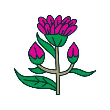 Flower Leaf Illustration Design Template Vector Stock-Illustration