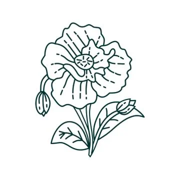 Flower Leaf Illustration Design Template Vector Stock-Illustration