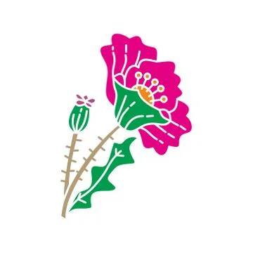 Flower Leaf Illustration Design Template Vector Illustration