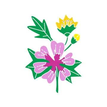 Flower Leaf Illustration Design Template Vector Illustration