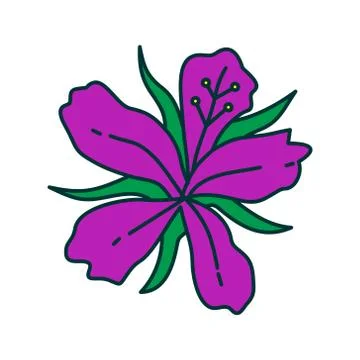 Flower Leaf Illustration Design Template Vector Stock-Illustration