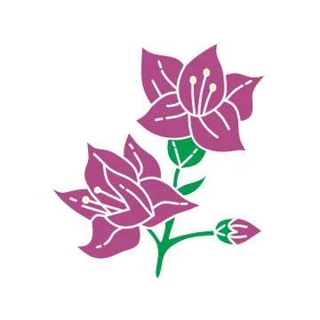Flower Leaf Illustration Design Template Vector Stock-Illustration
