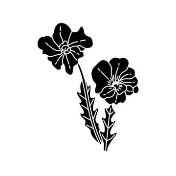 Flower Leaf Illustration Design Template Vector Illustrazione stock
