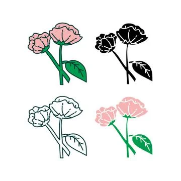 Flower Leaf Illustration Design Template Vector Illustration