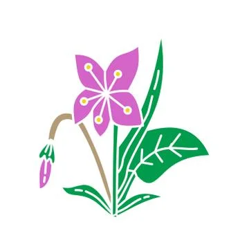 Flower Leaf Illustration Design Template Vector Illustration