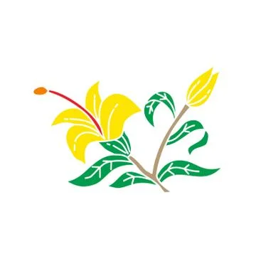 Flower Leaf Illustration Design Template Vector Stock-Illustration