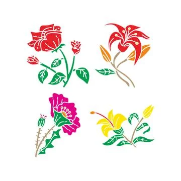 Flower Leaf Illustration Design Template Vector Illustration