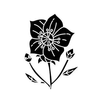 Flower Leaf Illustration Design Template Vector Ilustração Stock