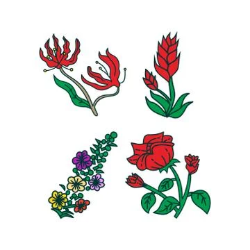 Flower Leaf Illustration Design Template Vector Illustration