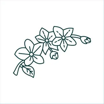 Flower Leaf Illustration Design Template Vector Stock-Illustration