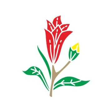 Flower Leaf Illustration Design Template Vector Illustration