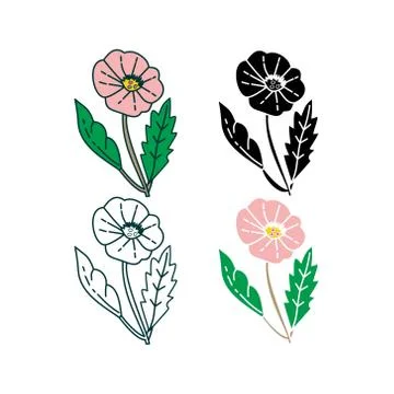 Flower Leaf Illustration Design Template Vector Illustration