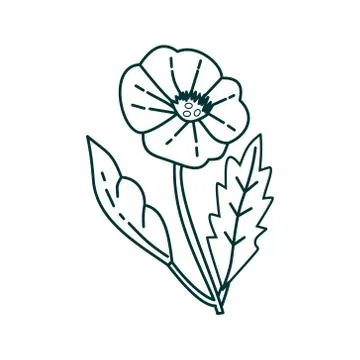 Flower Leaf Illustration Design Template Vector Stock Illustration