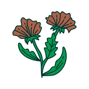 Flower Leaf Illustration Design Template Vector Illustration