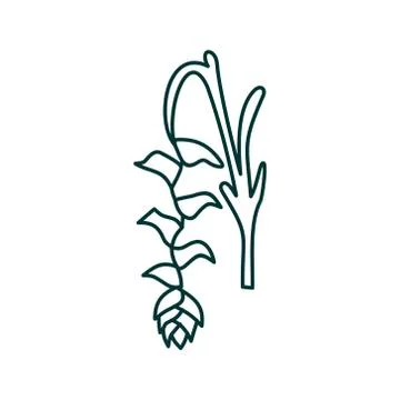 Flower Leaf Illustration Design Template Vector Illustrazione stock