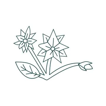 Flower Leaf Illustration Design Template Vector Stock Illustration