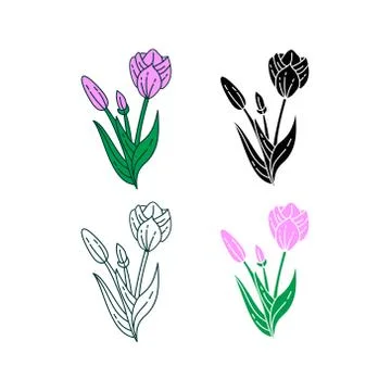 Flower Leaf Illustration Design Template Vector Illustration