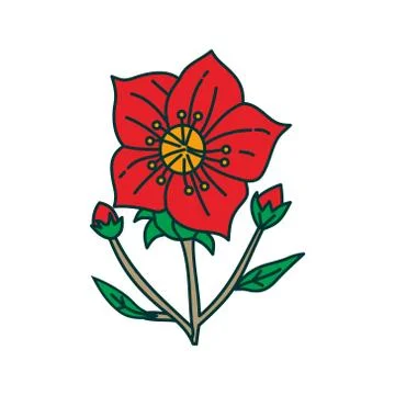 Flower Leaf Illustration Design Template Vector Illustration
