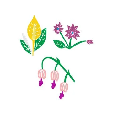 Flower Leaf Illustration Design Template Vector Illustration