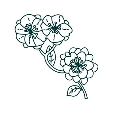 Flower Leaf Illustration Design Template Vector Stock Illustration