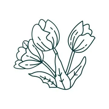 Flower Leaf Illustration Design Template Vector Stock-Illustration
