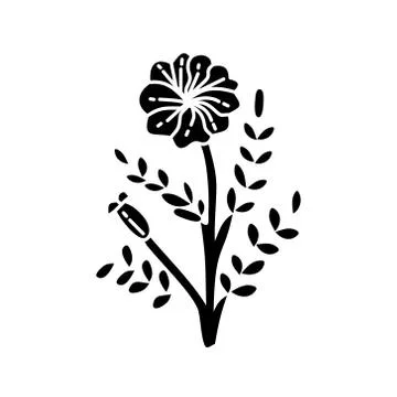 Flower Leaf Illustration Design Template Vector Ilustração Stock