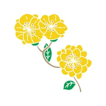 Flower Leaf Illustration Design Template Vector Stock Illustration