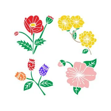 Flower Leaf Illustration Design Template Vector Illustration