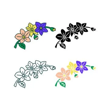 Flower Leaf Illustration Design Template Vector Illustration