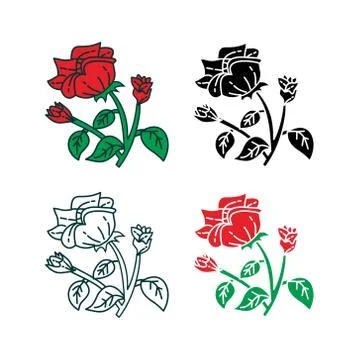 Flower Leaf Illustration Design Template Vector Illustration