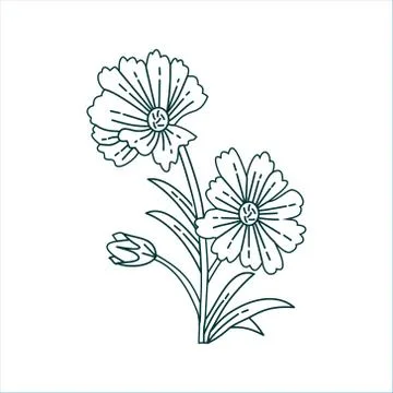 Flower Leaf Illustration Design Template Vector Illustration