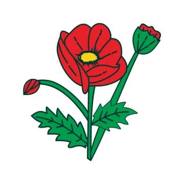 Flower Leaf Illustration Design Template Vector Stock Illustration