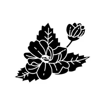 Flower Leaf Illustration Design Template Vector Ilustração Stock